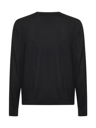 Prada Mens Wool Crewneck Sweater Black Virgin