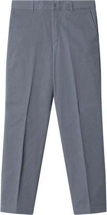 Fendi Gabardine Cigarette Broeken - Heren - Nette broeken - Grijs - M - Katoen - Broeken