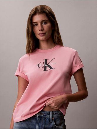 Calvin Klein Jeans Calvin Klein Womens Monologo Tee - Pink - XL