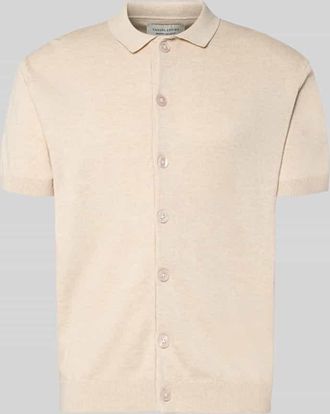 Casual Friday Casual Friday Freizeithemd mit 1/2-Arm Modell BELLS in Sand Melange, Gr&ouml;&szlig;e XXL