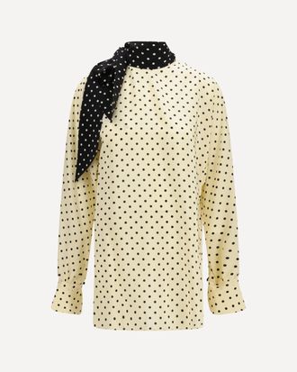 Valentino Polka dot Blouse with side bow Female 44