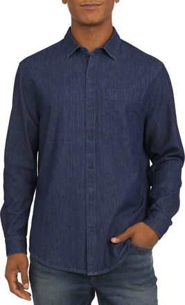 DKNY Kingston Cotton Button-Up Shirt in Denim Chambray at Nordstrom Rack, Size X-Large