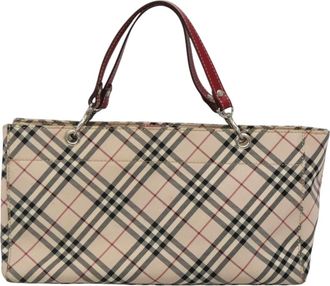 Burberry Nova Check Beige Canvas Tote Bag (Pre-Owned)