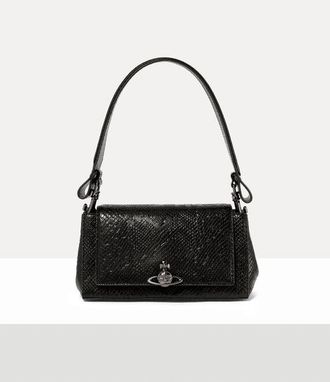 Vivienne Westwood Hazel Medium Handbag Python-effect Emboss Black