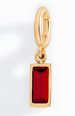 Mint & Lily Dainty Baguette Birthstone Charm in January Garnet at Nordstrom