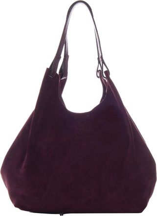 Gianni Chiarini Womens Shoulder Bag Dua Suede Burgundy