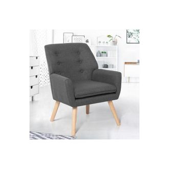 IDMarket Idmarket - Sill&oacute;n Nat Escandinavo En Tejido Gris Antracita