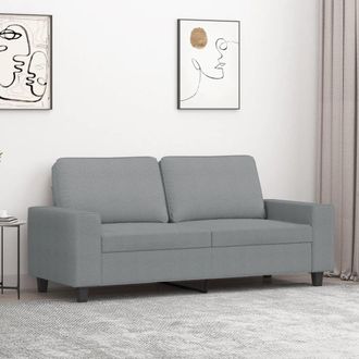 vidaXL Sof&aacute; De 2 Plazas De Tela Gris Claro 140 Cm Vidaxl