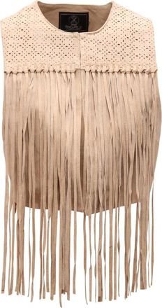 Rino&Pelle Aruba Gilet - Dames - Bodywarmers - Beige - 2XS - Leer - Jassen