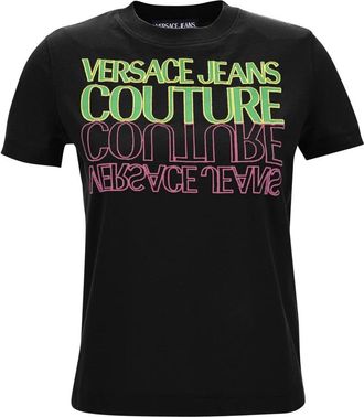 Versace Jeans Couture Stijlvolle T-shirts en Polos - Dames - T-shirts - Zwart - 2XS - Tops