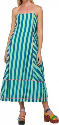 Boom Shankar Sami Midi Dress In Capri Green