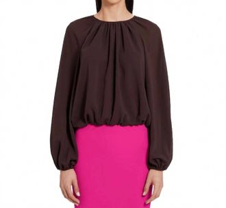 Amanda Uprichard Orla Top In Cocoa