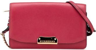 Burberry Pre-owned Cross Body Bags, female, Red, Size: ONE SIZE Pre-owned The Madison Leather Shoulder Bag