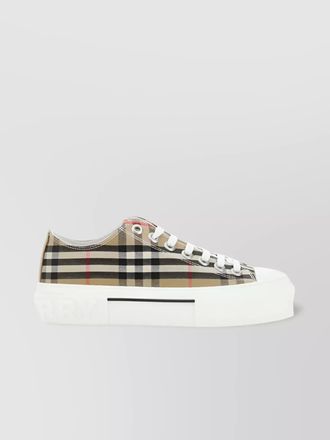 Burberry check cotton low-top sneakers