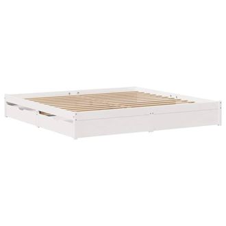 Berkfield Home Full Bed Frame without Mattress White 180x200 cm Super King Solid