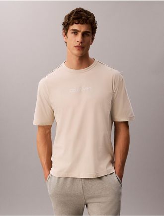 Calvin Klein Mens Icon Crewneck Sleep Tee - Neutral - XL