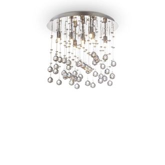 Netlighting Moonlight 8 Light Medium Ceiling Pendant Chrome G9 in Grey