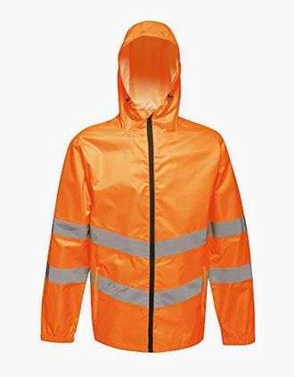 Regatta Professional Unisex Adult Hi-Vis Packaway Reflective Jacket - Orange - Size: 42/18/16/Regular