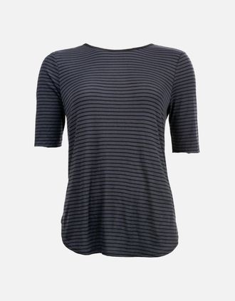 Maison Scotch Womens Maison Scotch S/S Zip Closure Womens Top - Combo B - Black - Size: 12