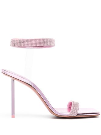 Amina Muaddi Sandalen verfraaid met kristallen - Roze
