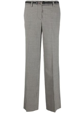 Miu Miu Pantaloni dritti a quadri - Nero