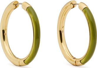Kate Spade New York interlock hoop earrings in Light Green at Nordstrom