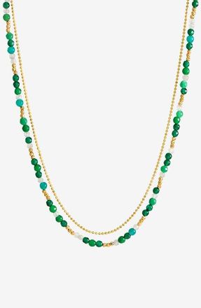 Dower & Hall Evergreen Orissa Necklace in Yellow Gold Vermeil at Nordstrom, Size 18