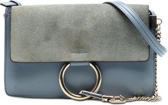 Chlo&eacute; Pre-owned Chloe Small Suede and Calfskin Faye Crossbody 03 18 75 65