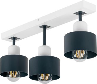 OEM L&aacute;mpara De Techo Blanca De Madera Y Metal De Estilo Escandinavo, 3xe27, Iluminaci&oacute;n Led Moderna Para Sal&oacute;n, Cocina, Dormitorio, Habitaci&oacute;n Infantil, L