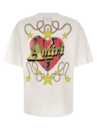 Amiri Embroidered Heart Graphic T-Shirt - White
