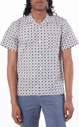 A.P.C. Pattern-Printed Short-Sleeved Shirt, Size Small