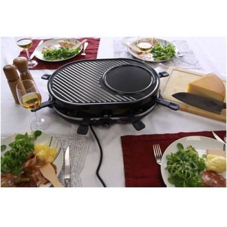 Little Balance Little Balance - Aparato Para Raclette Multi Cheese - 1200 W - 8 Personas - Grill / Crepe Extra&iacute;ble - Azul Noche