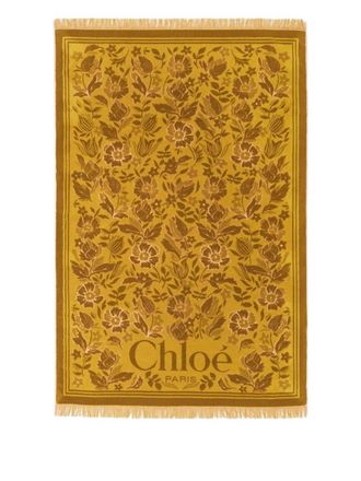 Chlo&eacute; Cotton Beach Towel With Logo