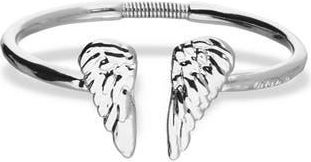 UNOde50 Sterling Silver-Plated Rigid Bracelet with Wing Detail at the Ends at Nordstrom, Size Medium