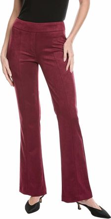 Joseph Ribkoff Scuba Suede Flared Pants In Merlot
