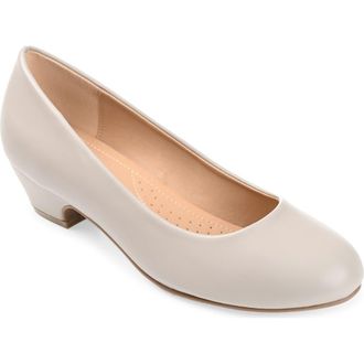 Journee Collection Saar Pump - Wide Width in Grey at Nordstrom Rack, Size 7.5