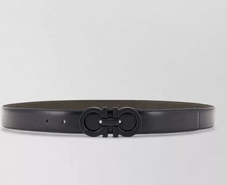 Ferragamo calf leather reversible belt
