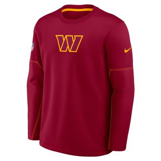 Nike Washington Commanders Sideline Coaches Nike Mens Therma-FIT NFL Long-Sleeve T-Shirt in Red | 03BR077K9E-MXW