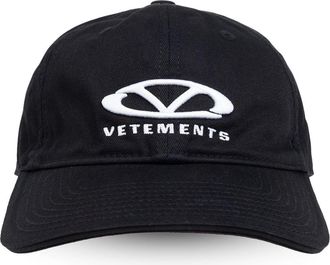 VETEMENTS Cappello da baseball con ricamo - Nero
