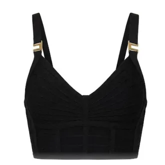 Elisabetta Franchi Sleeveless Tops, female, Black, Size: L Zipped Top