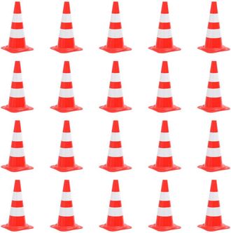 vidaXL Coni Segnaletici Stradali Riflettenti 20 pz Rosso Bianco 50 cm - Vidaxl