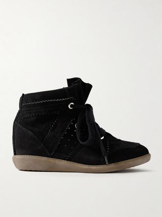 Isabel Marant Sneakers In Camoscio Con Zeppa Bobby - Nero