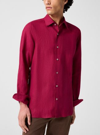 Ermenegildo Zegna Mens Oasi Lino solid pure linen shirt