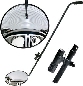 OEM Espejo De Inspecci&oacute;n De Bajos De Veh&iacute;culos, Espejo Convexo De 30,5 Cm Con Ruedas Y Luz Led Para Comprobaciones De Seguridad Debajo De Los Coches