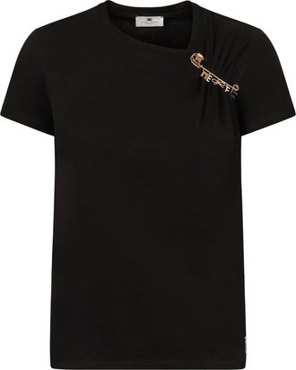 Elisabetta Franchi T-shirt con decorazione - Nero