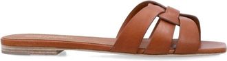 Saint Laurent Tribute Mules - Dames - Sandalen - Bruin - 36 1/2 EU - Leer - Schoenen