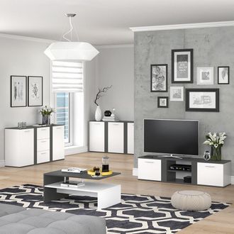 Vicco Mueble Bajo Para Tv Novelli, Antracita, 155 X 41 Cm