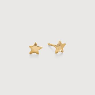 Monica Vinader Gold Star Stud Earrings