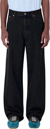 Dries Van Noten Pine Denim Jeans - Heren - Loose Fit Jeans - Bruin - W30 - Denim - Jeans