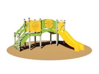 OEM Villaggio Simba 947m Giochipark 2 Torrette Ponte Curvo Scivolo H98cm Scala